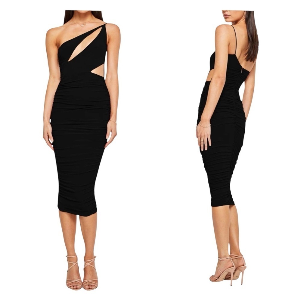 Nookie New Black Envy Midi Dress Size XS